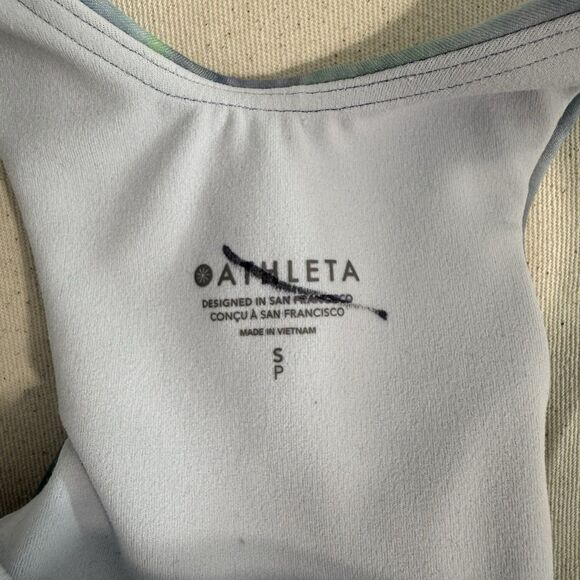 Athleta Crop Top Blue Size Small *missing bra pads - Picture 3 of 11